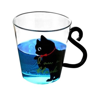 귀여운 고양이 우유 커피 머그 물 유리 머그 컵 찻잔 우유 8.5 oz에 대한 만화 창조적 인 키티 홈 오피스 컵 - Product Image 1