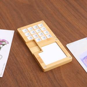 Tavolozza per Acquerelli in Legno a Forma di Libro con Vassoio Magnetico per Colori a Olio, Mini Scatola Porta Colori in <span class=keywords><strong>Noce</strong></span> Nero - Product Image 3