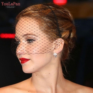 YouLaPan VA06A Offre Spéciale femmes fard à joues cage à oiseaux voile blanc noir maille chapeaux <span class=keywords><strong>avec</strong></span> bandeau fête <span class=keywords><strong>mariage</strong></span> mariée visage voile - Product Image 5