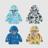 Veste à capuche sportive pour enfants, motif dessin animé, coupe-vent et imperméable, avec fermeture éclair, pour tout-petits et bébés garçons - Grande Vente