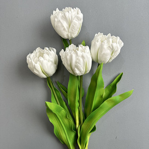 Plantes artificielles, bouquet de tulipes décoratif <span class=keywords><strong>pour</strong></span> la décoration de bureau, de jardin et de la maison, fleurs artificielles imitées personnalisables - Product Image 4