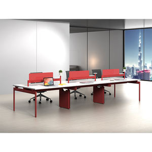Muebles de Oficina Modernos, Escritorio de Computadora de Tablero de Partículas, Escritorio de Oficina para 4 Personas, Estación de Trabajo para 4 Personas - Product Image 2