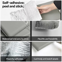 Paneles de Pared 3D de Cuero Impermeable, Acolchado de Espuma XPE Autoadhesivo, Revestimiento de Pared Anticolisión para Decoración de Sala de Estar