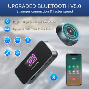 Phong Cách Mới Năng Lượng Mặt Trời Loại C Sạc Aux Không Dây Bluetooth <span class=keywords><strong>FM</strong></span> <span class=keywords><strong>Transmitter</strong></span> Xe Đài Phát Thanh Âm Thanh Adapter Với Pin Điều Khiển Từ Xa - Product Image 2