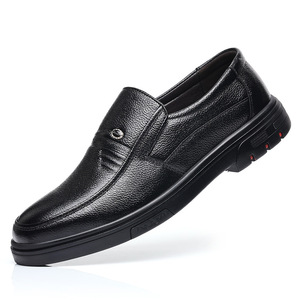 Men's Leather Business <b>Shoes</b> <b>Soft</b> Sole Round Toe Breathable Office Career Casual Dress <b>Shoes</b> Size 48 - Product Image 4
