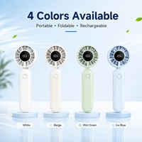 Ventilateur portable mini pliable pour le bureau, les voyages et l'extérieur – Design compact, moteur silencieux haute vitesse