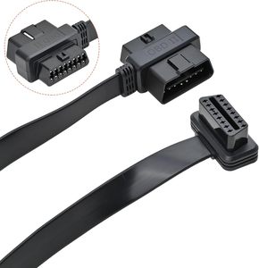 Góc bên phải OBD II 16 pin Splitter cáp mở rộng cấu hình thấp Ribbon Slim Extender dây <span class=keywords><strong>adapter</strong></span> 60cm/2ft 24 "inch - Product Image 3