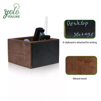 Youlike mode bureau boîte de rangement rustique bois stationnaire organisateur bureau avec craie et tableau noir tiroir organisateur meubles