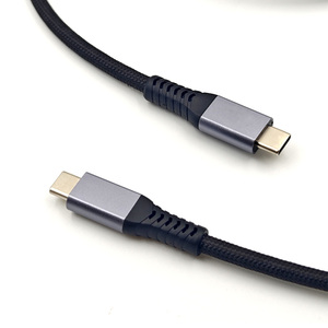 Chất lượng cao tùy chỉnh USB 4.0 U4 Loại C Cáp truyền dữ liệu nhanh 6A sạc nhanh 1m/1.5M nylon/PVC Áo khoác bện - Product Image 4