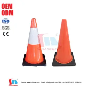 High Quality Reflective Sticker Type Reflective Traffic Safety Cone/Road Safety Equipment Traffic Cone With Reflective Films