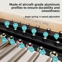 Lit de Pilates pliable en alliage d'aluminium et chêne, équipement compact de yoga et de mise en forme, ensemble d'entraînement Pilates avec Reformer