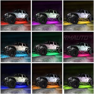Bande lumineuse LED flexible RGB pour sous-voiture, éclairage d'ambiance sous le châssis avec télécommande via application, lampes décoratives néon pour voiture - Product Image 4