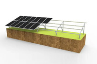 Système de montage au sol solaire EASTSTEELPIPE modèle U, haute résistance, galvanisé à chaud, résistance au vent 60 m/s, capacité de charge neige 1,4 KN/m²