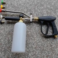 Nouvelle conception de canon à mousse de neige Double tige d'extension de soupape Double embout pour le lavage de voiture à commutation rapide