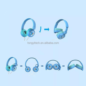 Wired 3.5mm <strong>Interface</strong> Children's Overhead Ear Headphone with Swivel Flat Design Computer Headsets for Online <strong>Classes</strong> - Product Image 4