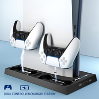 Usine personnalisée Ultra-mince PS5 support vertical ventilateur de refroidissement P5 contrôleur chargeur Dock Station de charge pour Playstation 5
