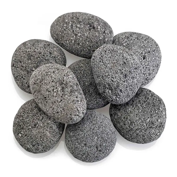 Оптовая продажа, ландшафтный дизайн дома, серый, черный, кувыркающийся, каменный камень из лавы