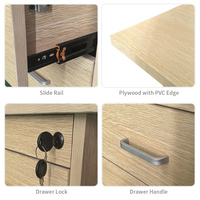 Bureau d'ordinateur moderne et élégant pour cadre dirigeant, en contreplaqué (E1) durable, idéal pour le télétravail, à prix abordable