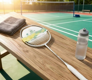 <span class=keywords><strong>Raquette</strong></span> de <span class=keywords><strong>badminton</strong></span> en graphite HM pour femme NF555, légère (83g), contrôle de la balle - Product Image 5