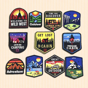 تصميم إبداعي بقع في الهواء الطلق سلسلة الغرب المتوحش التطريز تسلق الجبال المشي المقصورة التصحيح التخييم مع هوك وحلقة - Product Image 6