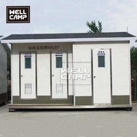 WELLCAMP - Salle de bain mobile de luxe, écologique, durable, certifiée CE, équipée d'une sanitaire complète, toilettes portables en conteneur