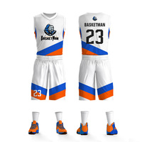 Ensemble d'uniformes de basketball personnalisés de haute qualité, respirants et réversibles, imprimés, vente en gros de maillots et shorts de basketball