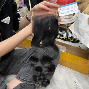 Extensiones de cabello vietnamita Thanh 100% Virgin Remy, cierre Premium transparente para máquina de encaje HD, trama doble, todos los colores listos - Product Image 4