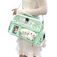 Servicio OEM de Moda Femenina, Marca TC Personalizada, Cierre de Cremallera de Cuero PU/Auténtico, Impermeable, Gran Capacidad, Múltiples Ventanas Transparentes