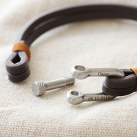 Bracelet en cuir pour hommes et femmes Sport Acier inoxydable Forme équestre Fermoir en U Boucle en fer à cheval Double couche Fermoir à vis tissé