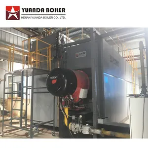 China Harga SZS kapasitas besar 10 15 20 25 35 40 ton gas air minyak tabung double drum tekanan tinggi 2.5mpa steam boiler untuk garam pro