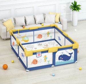 Parque Infantil para <span class=keywords><strong>Bebés</strong></span> OEM, Parque Infantil Interior de Tela, Parque Infantil Elevado de Tela Oxford, Parque Infantil Seguro para Gatear y Jugar - Product Image 4