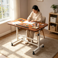 Table d'ordinateur portable pliable, ergonomique, réglable en hauteur, convertible, pivotante, durable, écologique, en bois