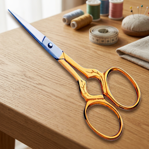 ASAP Customized Durable Stainless Steel Nail <b>Cuticle</b> <b>Scissors</b> Sharp Blade Tip Hole Straight Blades Half Gold Beauty <b>Scissors</b> - Product Image 1