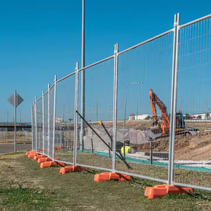 Clôture de sécurité en treillis métallique galvanisé portable pour chantier de construction commercial, clôture temporaire facile à assembler - Product Image 2
