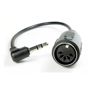 5-pin Din MIDI to right angle 3.5mm TRS mini jack cables