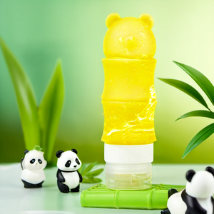 Kelutd Cute Panda Design BPA Free Food Grade Silicone Travel Dispensing Bottle 86ml Dishwasher Safe Flexible Reusable Push-<b>Pull</b> - Product Image 5