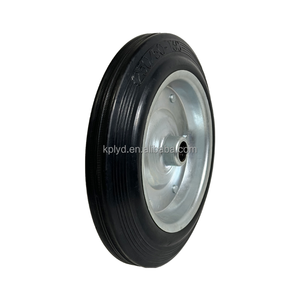 Direct d'usine Roues en caoutchouc solide galvanisé de <span class=keywords><strong>10</strong></span> pouces Roulettes industrielles à montage latéral robustes Roulettes OEM personnalisées - Product Image 3