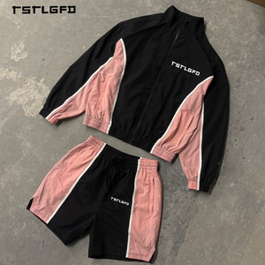 Ensemble de shorts en velours imperméables d'hiver pour hommes, coupe régulière, avec logo en relief, poignets élastiqués, style streetwear, tenue de sport, vente en gros - Product Image 3