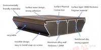 Planches de terrasse en alliage d'aluminium modernes pour extérieur, résistantes à la rouille, aspect bois, pour balcon, escalier, terrasse, marque Yingxin, garantie 30 ans
