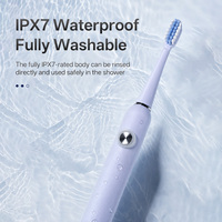 Brosse à dents électrique pour adultes de haute qualité, entièrement lavable, avec lumière LED, vibration douce, pour usage domestique, brosse à dents électronique