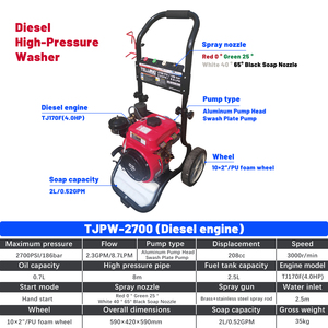 Potente Idropulitrice Diesel da 4HP, 186 bar, Flusso 2.3 GPM per Pulizia Trattori Agricoli e Irrigazione Frutteti - Product Image 5