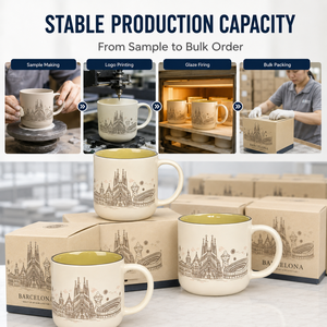 Taza de Cerámica de Porcelana Fina de la Sagrada Familia de <span class=keywords><strong>Barcelona</strong></span>, España, a Prueba de Fugas, con Cuchara, Diseño Arquitectónico, Taza de Viaje - Product Image 5