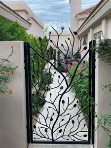 Puerta Principal <span class=keywords><strong>de</strong></span> Hierro Forjado <span class=keywords><strong>de</strong></span> Seguridad para <span class=keywords><strong>Entrada</strong></span>, Precio <span class=keywords><strong>de</strong></span> Mercado, Duradera, para Casa o Villa - Product Image 5