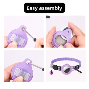 Nuevo Collar para Gatos con <span class=keywords><strong>Airtag</strong></span>, Patentado, de Poliéster, Antipérdida, con Localizador y Campana Reflectante; Collar para Gatitos para Todas las Estaciones - Product Image 3