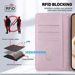 Étui portefeuille personnalisé en cuir PU avec porte-cartes, impression en relief/à plat pour téléphone portable HMD Pulse Plus Pro - Product Image 4