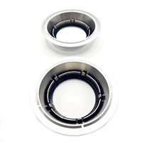 Masque universel de couverture de lentille de projecteur de 3 pouces Biled Chrome Color LED pour les pièces de rénovation de lentille de projecteur de voiture
