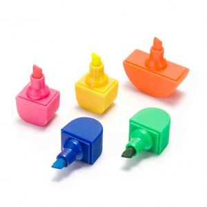 Cartoon Five-Color Mini Oblique Brush Tip Highlighter Set Cute Plastic Human Shape School-Use Promotional Gifts for <b>Kids</b> - Product Image 3