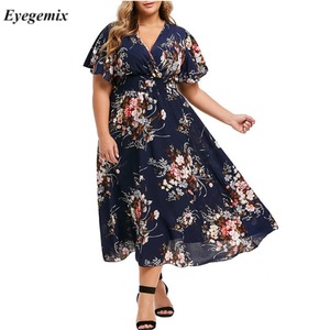 3098 #   Robe plissée moulante sexy <span class=keywords><strong>taille</strong></span> <span class=keywords><strong>5XL</strong></span> pour femmes, vêtements de plage respirants d'été, robe confortable de haute qualité et tendance - Product Image 1
