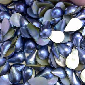 Perles en vrac Beauty Point Mabe Pearl Drops 13x18mm bleu ciel étoilé eau de mer - Product Image 1