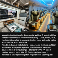 12V 24V Araç Şarj Cihazı 3 Portlu Çift USB-A 5V 2.1A + 1A Tip C PD 3.0 Araç Şarj Soketi Otobüs Koltuğu, Van Koltuğu, Karavan için